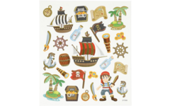 Stickers Piraten no.2 15 x 16,5, per 8 st