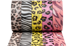 Washi Tape dierenpatronen 15 mm x 5 meter, 5 stuks