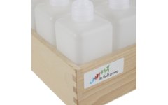 Lijmflacon 250 ml leeg transparante dop, 16 stuks in kist