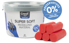 Klei Creall Super soft rood, 1750 gram