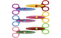 Figuurschaar 14 cm assorti motieven, 6 stuks