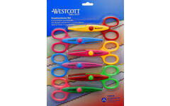 Figuurschaar 14 cm assorti motieven, 6 stuks
