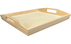 Dienblad hout 27 x 24 x 4 cm,  10 stuks