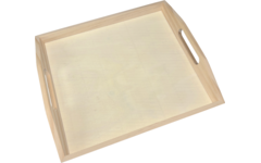 Dienblad hout 27 x 24 x 4 cm,  10 stuks