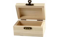 Schatkist hout 9 × 5,2 × 4,9 cm,  10 stuks