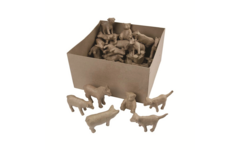 Papier-maché doos met kleine dieren