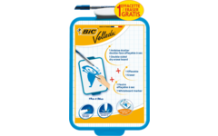 Whiteboard/wisbord BIC Velleda 19 x 26 cm blauw. 24 stuks