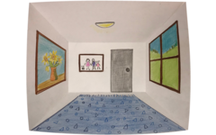 Ontwerpkarton kamer perspectief 28 x 33 cm, 36 stuks