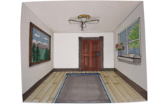 Ontwerpkarton kamer perspectief 28 x 33 cm, 36 stuks