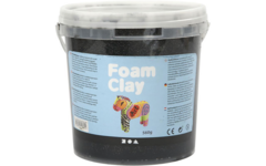 Klei foam clay, zwart emmer 560 gram