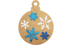 Houten kerstboomversiering +/-14 cm, 50 stuks