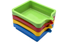 Knutsel tray 14 x 12 cm assorti,  4 stuks