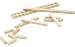 Stokjes vierkant assorti, 200 stuks