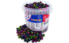 Letterkralen 6,5 x 6,5 mm, neon, 1250 stuks