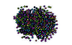 Letterkralen 6,5 x 6,5 mm, neon, 1250 stuks