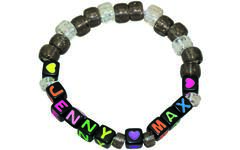 Letterkralen 6,5 x 6,5 mm, neon, 1250 stuks