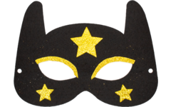 Superhelden maskers vilt 18 x 10 cm, 12 stuks