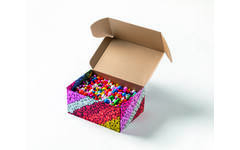 Crea-box kralen hout assorti, 1 kg