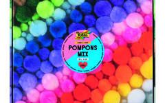 Crea-box pompons assorti, 900 stuks