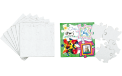 Puzzel blanco, 4 delen 20 x 20 cm, 8 stuks