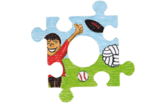Fotolijst karton puzzel 14 cm, 24 stuks