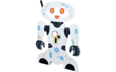 Staande robots karton 21,5 x 28 cm, 24 stuks