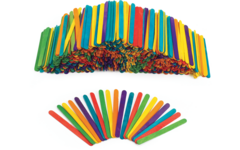 Lollystokjes gekleurd, 1000 stuks, 1 x 11,4 cm