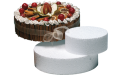 Tempex taart rond 22 x 5 cm