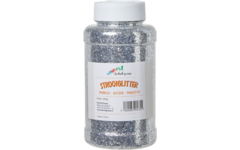 Glitter zilver, 400 gram
