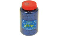 Glitter blauw, 400 gram