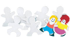 Puzzelfiguren kinderen 11 x 15 cm, 24 stuks