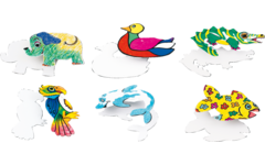 Dierfiguren karton 20-30 cm 6 modellen, 24 stuks
