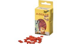 Glasmozaïek rood vierkant 1 x 1 cm, 300 stuks