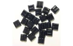 Glasmozaïek zwart vierkant 1 x 1 cm, 300 stuks