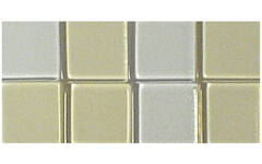 Acrylmozaïek 1 x 1 cm transparant wit-ecru 205 stuks
