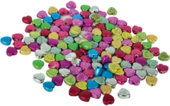 Kralen hartjes disco 0.8 mm 160 stuks assorti