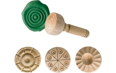 Kleistempelset hout, 4 stuks