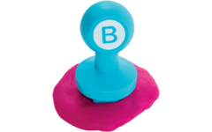 Letterstempels voor klei,  set van 26 stuks