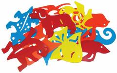 Dieren puzzel sjablonen 12 x 18 cm, 12 stuks