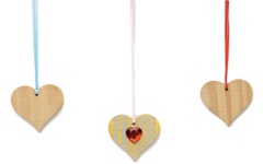 Houten Hart groot, 20 stuks