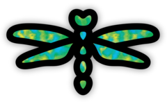 Glas in lood kader insecten 6 designs, 24 stuks