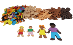 Foam wereldfamilie tussen de 2 en 14 cm, 237 stuks