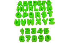 Spons stempels nummers en letters, 36 stuks