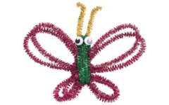 Chenilledraad 30,5 cm x 6 mm glitter assorti, 100 stuks