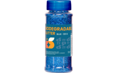 Glitter biologisch afbreekbaar 120 gram, blauw