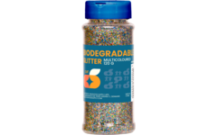 Glitter biologisch afbreekbaar 120 gram, assorti