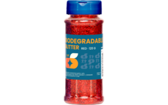 Glitter biologisch afbreekbaar 120 gram, rood