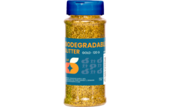 Glitter biologisch afbreekbaar 120 gram, goud