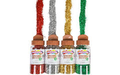Glitter biologisch afbreekbaar 120 gram assorti, 4 stuks
