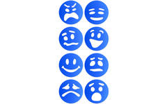 Sjablonen Emoties 10 cm, 8 stuks